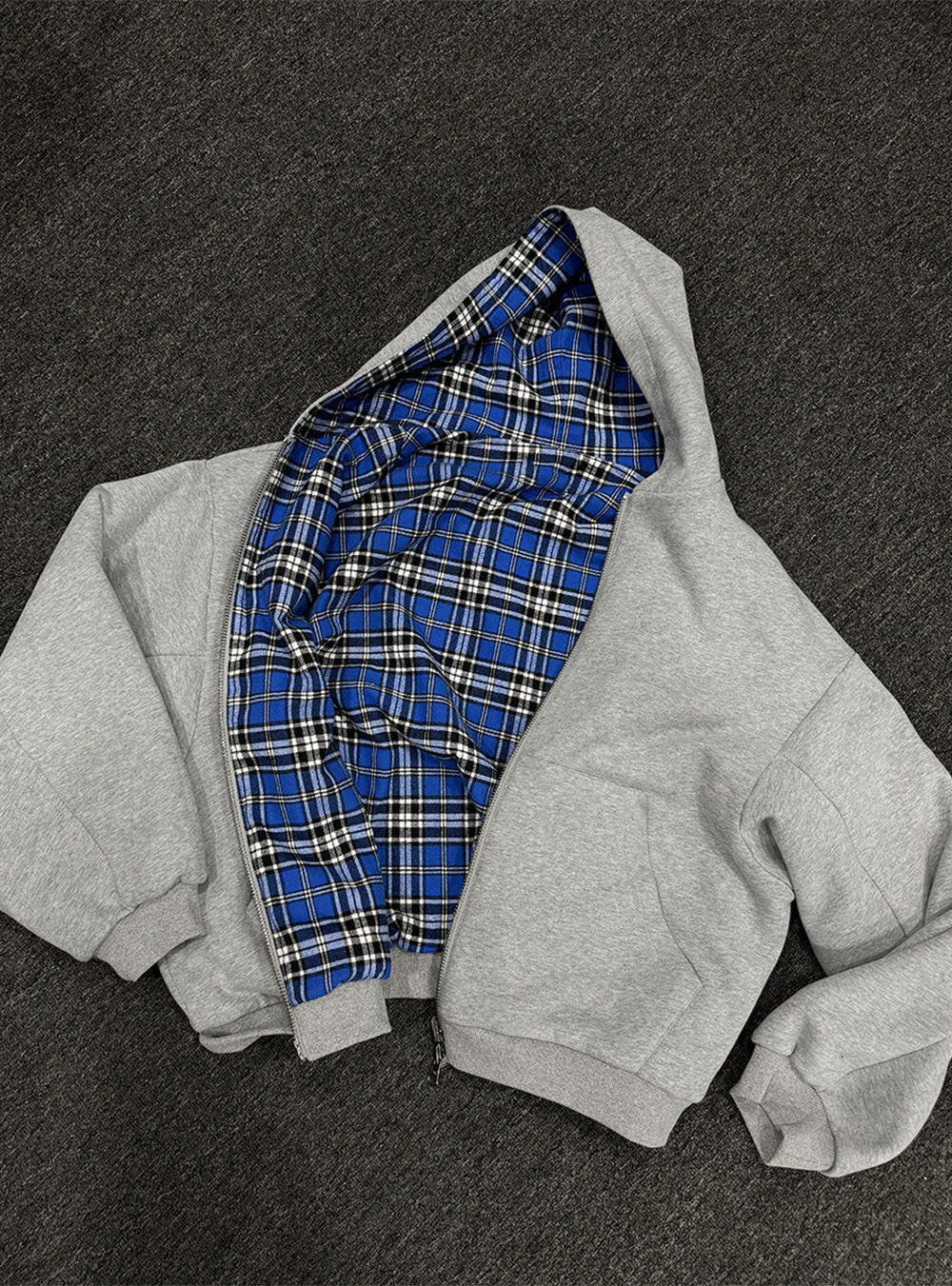Plaid Lined Hoodie