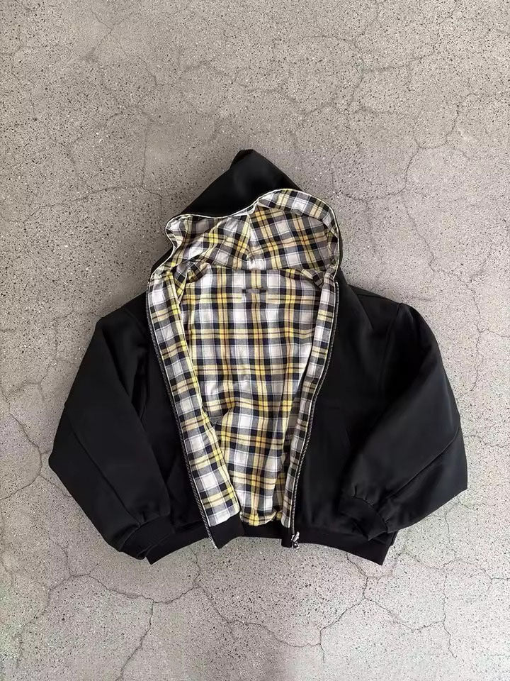 Plaid Lined Hoodie