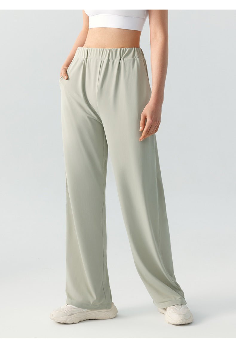Relaxed Fit Wide - Leg Pants - asiilo.com