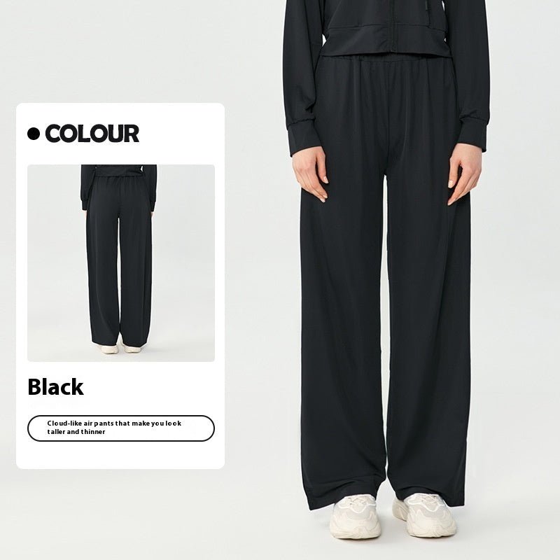 Relaxed Fit Wide - Leg Pants - asiilo.com